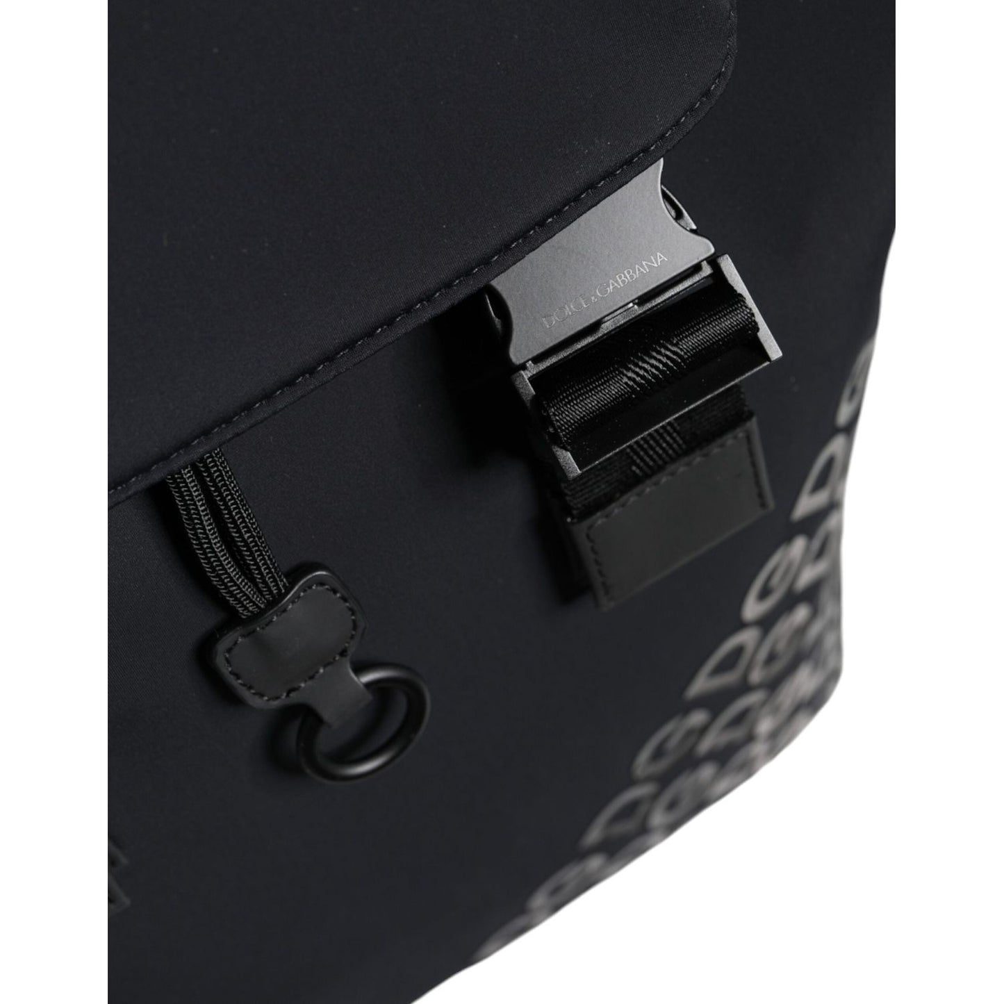 Dolce & Gabbana Black DG Mania Neoprene Travel Back Pack Bag BAG4112