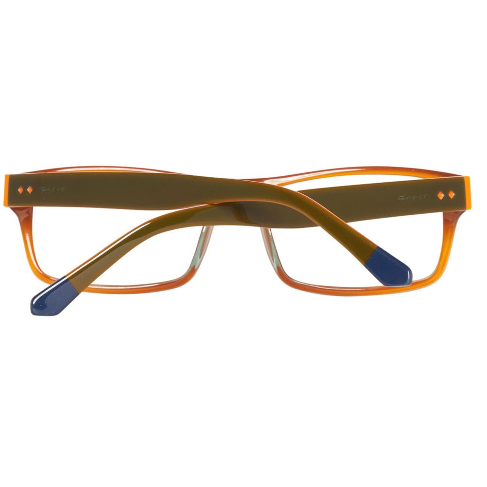 Gant Brown Plastic Frames eyeglasses showcasing design with dimensions 54/17/140 mm, perfect for stylish men seeking quality optics.