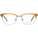 Front view of Gant Brown Plastic Frames, model GA3141-047-52, featuring brown plastic frame, lens size 52 mm, bridge 19 mm, temples 140 mm.