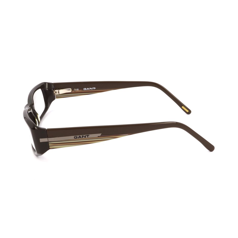 Gant Brown Plastic Frames side view showcasing temple design and Gant branding