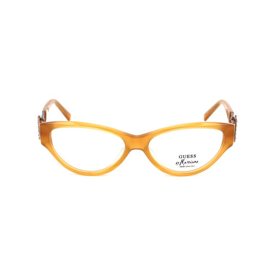 Marciano by Guess Orange Plastic Frames - Unisex glasses in amber color, model GM0136A15, size 52/14/135 mm, lightweight plastic design.