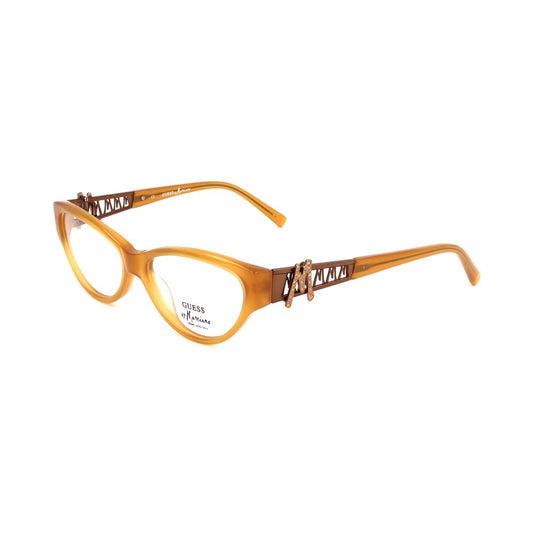 Marciano by Guess Orange Plastic Frames, unisex glasses with amber color, model GM0136A15, size 52/14/135 mm, featuring plastic material.