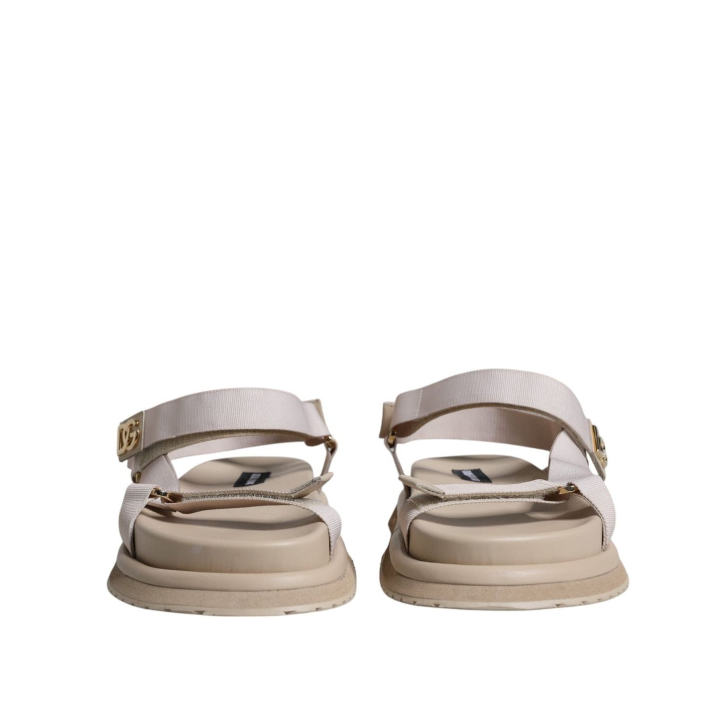 Dolce & Gabbana Beige Nappa Devotion Strap Men Sandals Shoes MV6327-44