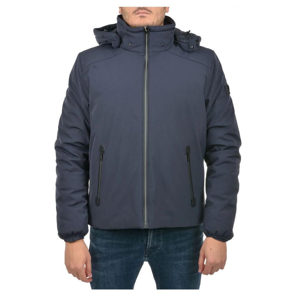 Yes Zee Blue Nylon Men Jacket