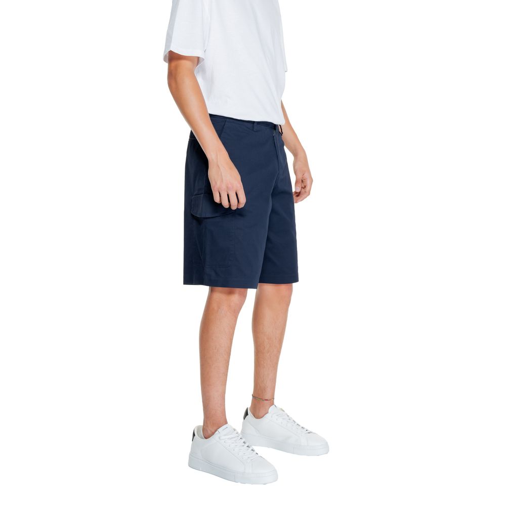 Armani Exchange Blue Cotton Bermuda
