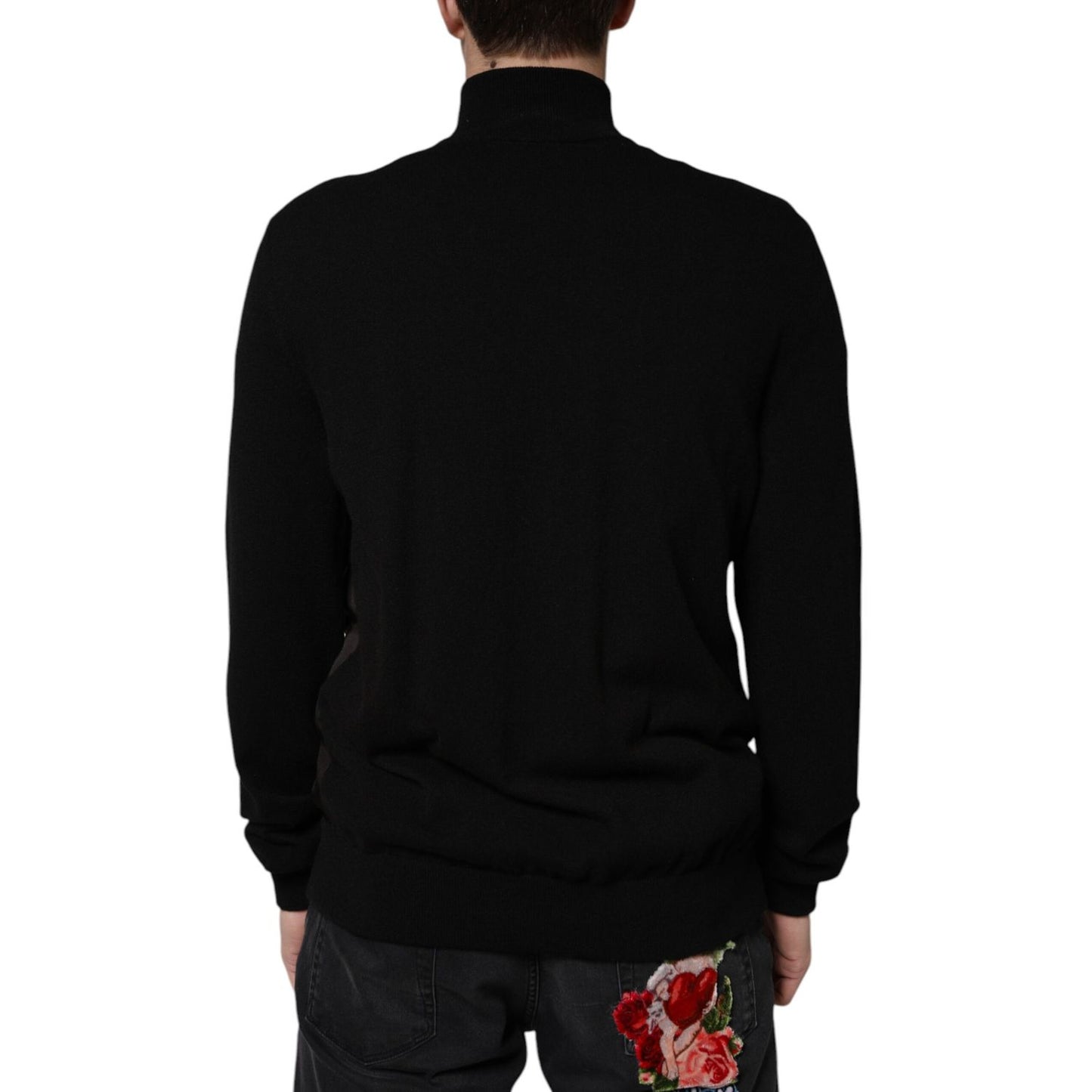 Dolce & Gabbana Black Logo Monogram Full Zip Bomber Jacket