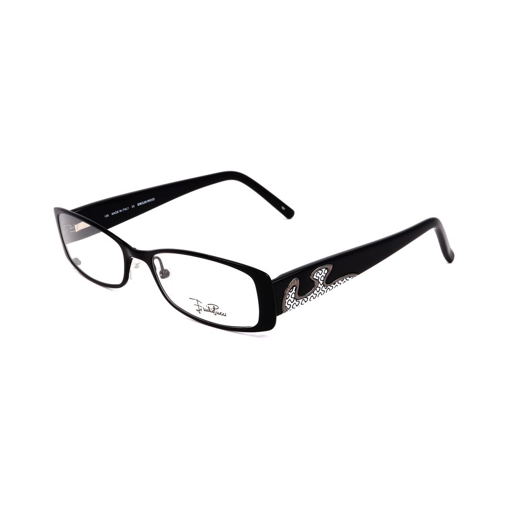 Emilio Pucci Black Metal Frames EP213100652 for women, featuring elegant black design, metal construction, and measurements 52/17/135mm.