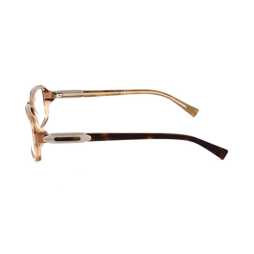 Side view of Tod's Brown Acetate Frames showcasing the elegant design and acetate material.