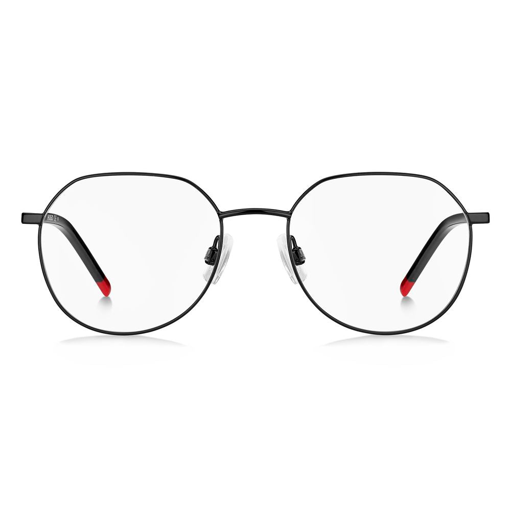 Hugo Boss Black Metal Frames for women, model HG-1186-807, size 52/19/140mm, sleek design with red-accented temples.