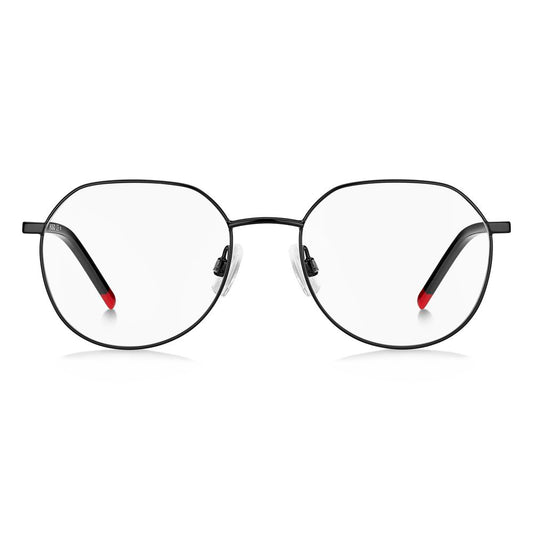 Hugo Boss Black Metal Frames for women, model HG-1186-807, size 52/19/140mm, sleek design with red-accented temples.