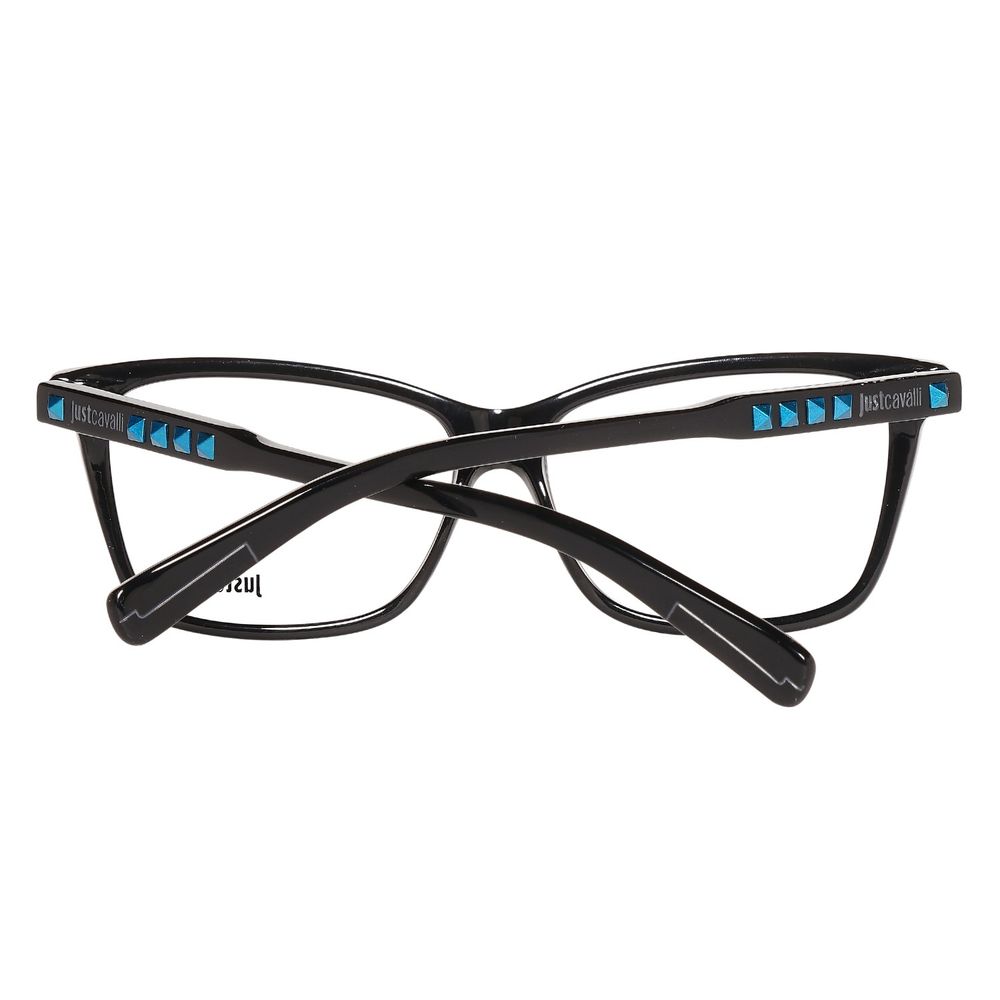 Just Cavalli Black Plastic Frames JC0624-001-54 women's eyeglasses in black plastic, size 54/13/140 mm featuring stylish design.
