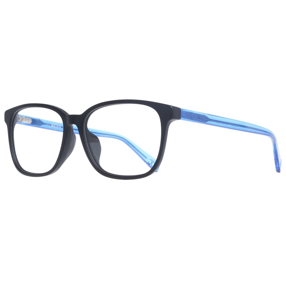 Just Cavalli Black Plastic Frames JC0685F-00256 with blue temples, unisex glasses 56/15/150 mm in black plastic material.