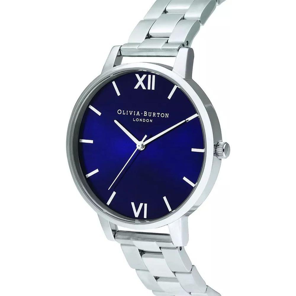 Olivia Burton Silver Stainless Steel Dress Watch