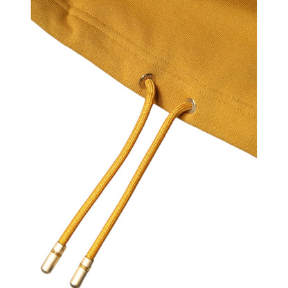 Dolce & Gabbana Mustard DG Hooded Men Sweatshirt Sweater