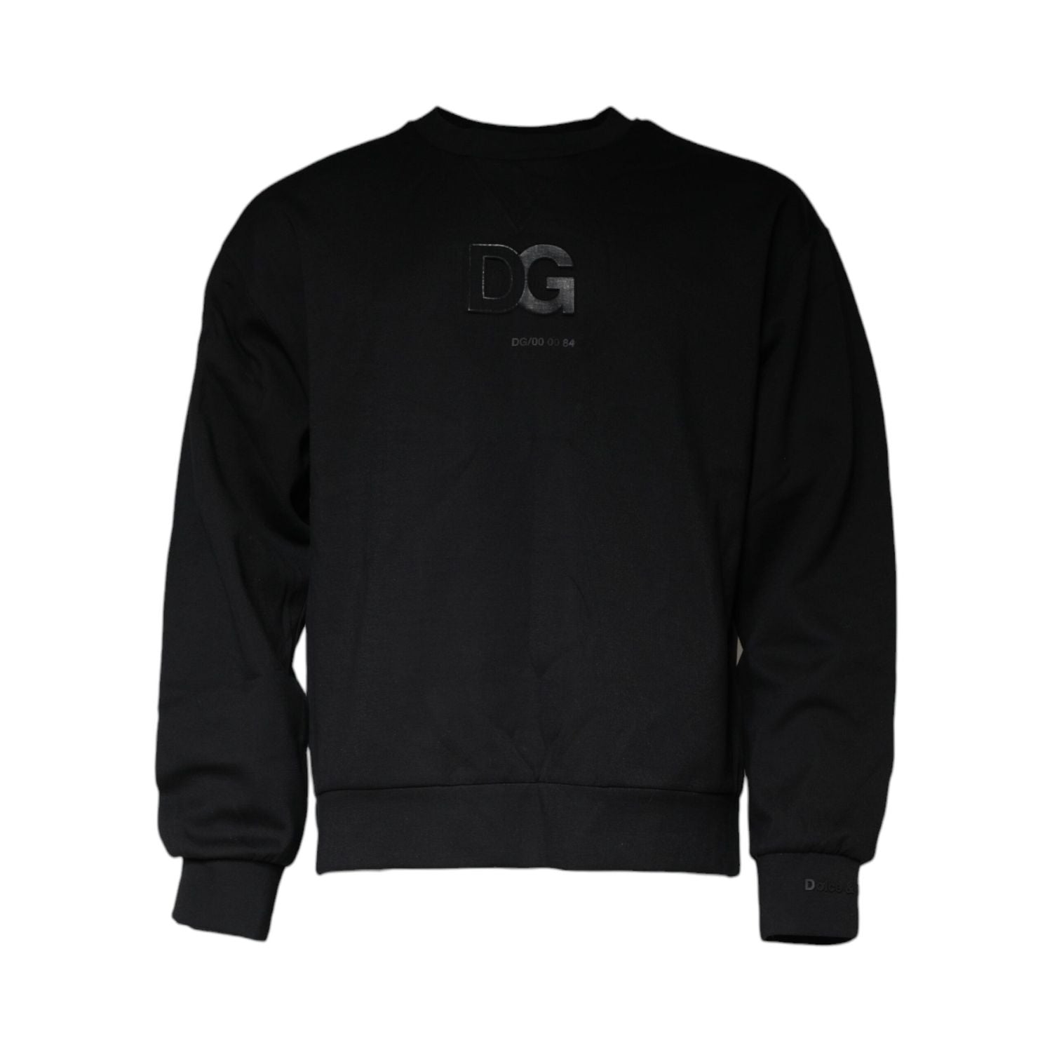 Dolce & Gabbana Black DG Logo Cotton Men Sweatshirt Sweater