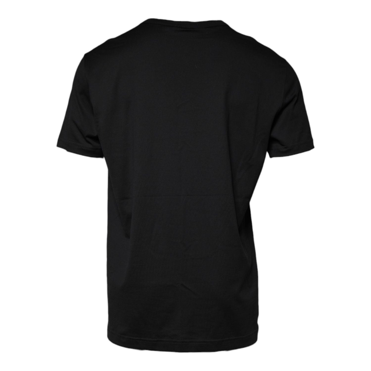 Dolce & Gabbana Black Cotton Shorts Sleeves Crewneck T-shirt