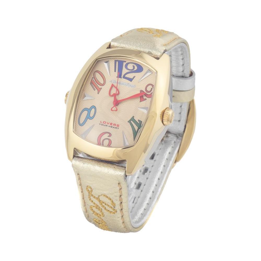 Chronotech Silver Leather Dress Watch