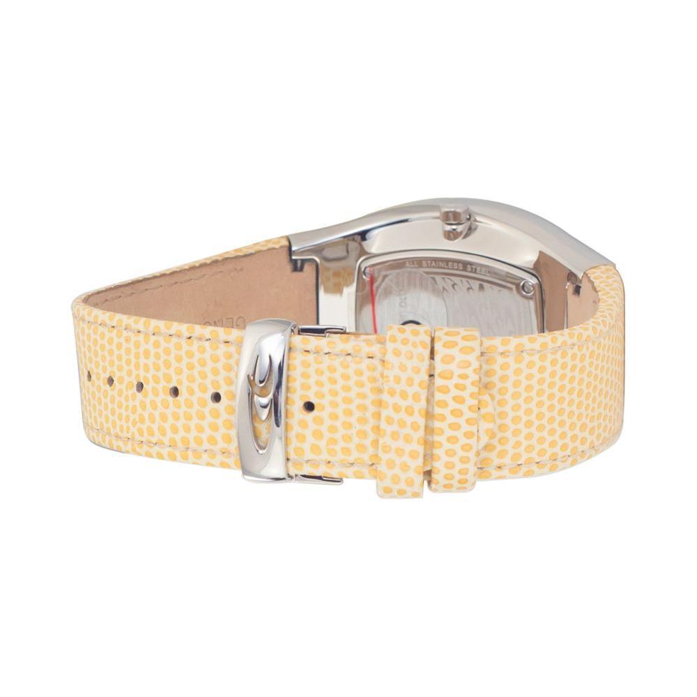 Chronotech Yellow Leather Dress Watch