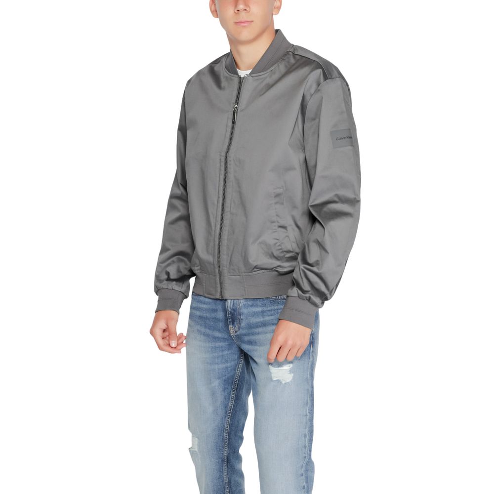 Calvin Klein Gray Organic Cotton Bomber