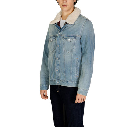 Tommy Hilfiger Jeans Light Blue Cotton Jackets & Coat