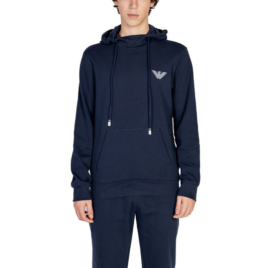 Emporio Armani Underwear Blue Cotton Hoody EM-15168200010-IT44 | S