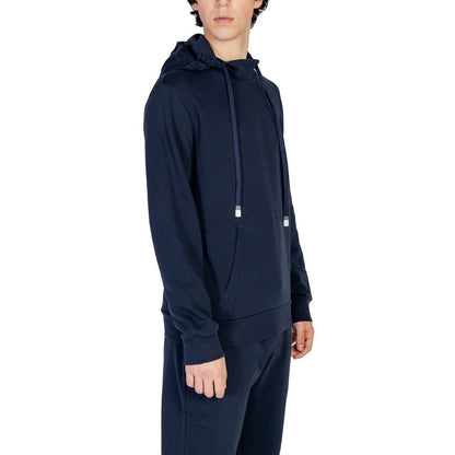 Emporio Armani Underwear Blue Cotton Hoody