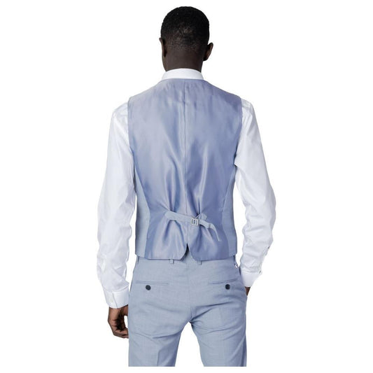 Antony Morato Blue Polyester Waistcoat AN-10251200126-IT52 | XL