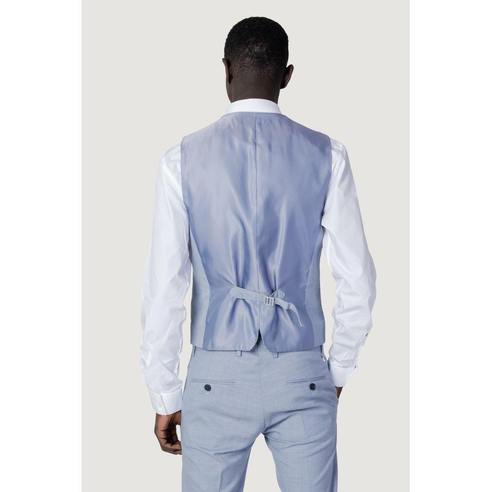 Antony Morato Blue Polyester Waistcoat AN-10251200126-IT52 | XL