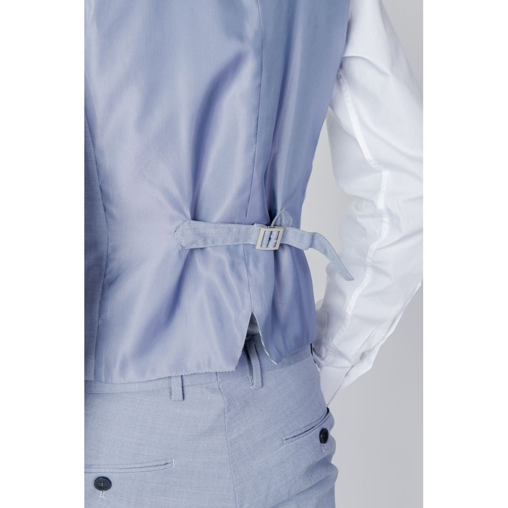 Antony Morato Blue Polyester Waistcoat AN-10251200126-IT52 | XL