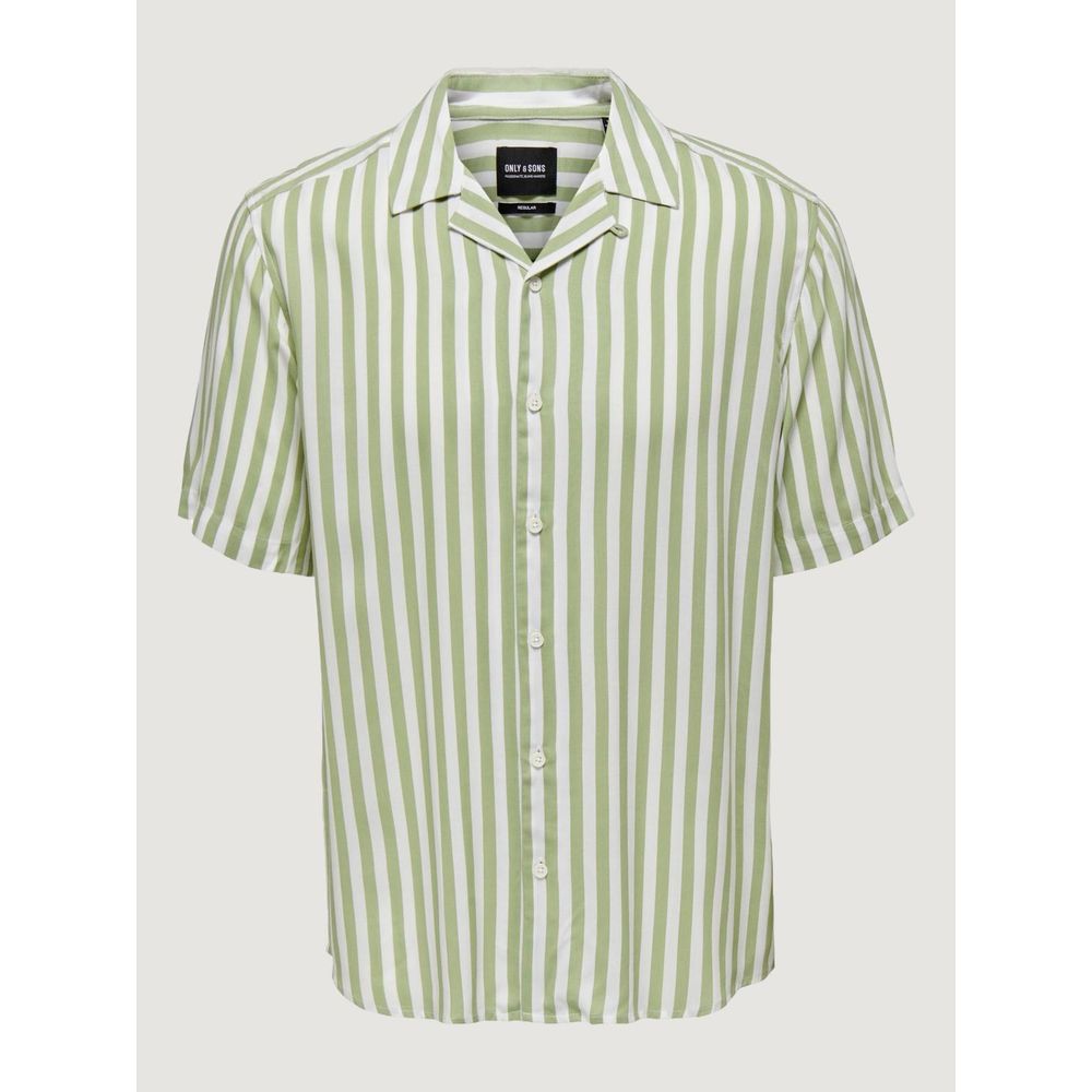 Only & Sons Green Viscose Shortsleeve