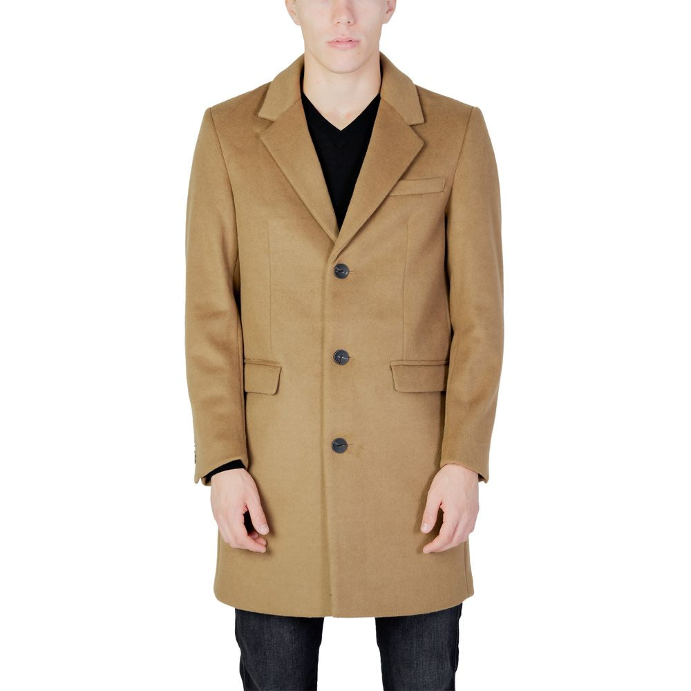 Antony Morato Beige Polyester Coat AN-11849000309-IT54 | XXL