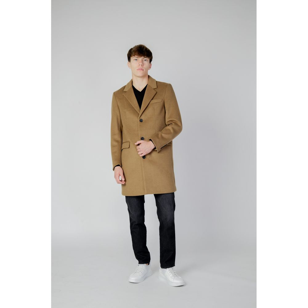 Antony Morato Beige Polyester Coat AN-11849000309-IT54 | XXL