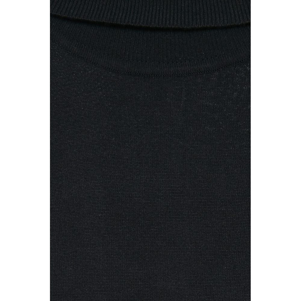 ICHI Black Viscose Turtleneck