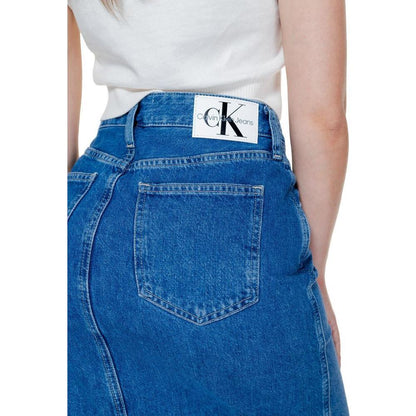 Calvin Klein Jeans Blue Cotton Skirt