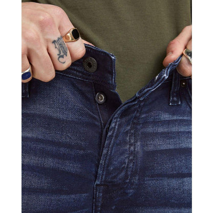 Jack Jones Blue Cotton Relaxed Fit Jean