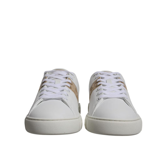 Versace White Brown Greca Print TPU Low Top Men Sneakers Shoes MV6394-38