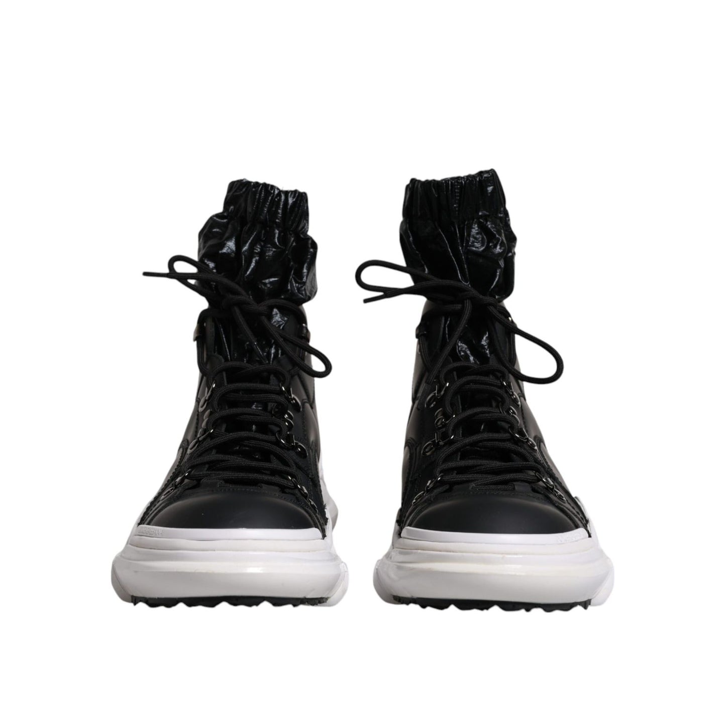 Dolce & Gabbana Black Nylon Galileo High Top Sneakers Shoes