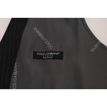 Dolce & Gabbana Gray STAFF Cotton Striped Vest SIG60354-1