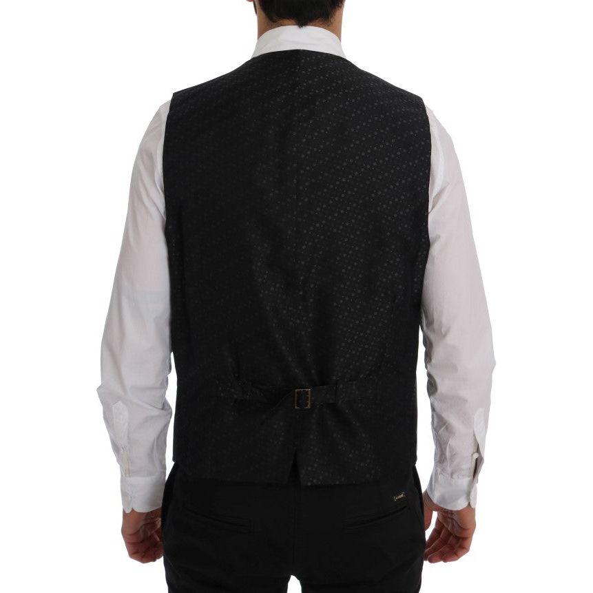 Dolce & Gabbana Gray STAFF Cotton Striped Vest SIG60356-1