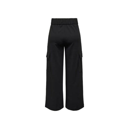Jacqueline De Yong Black Polyester Casual Pants