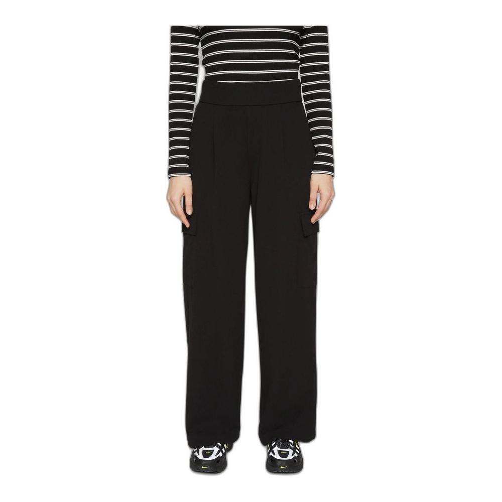 Jacqueline De Yong Black Polyester Casual Pants
