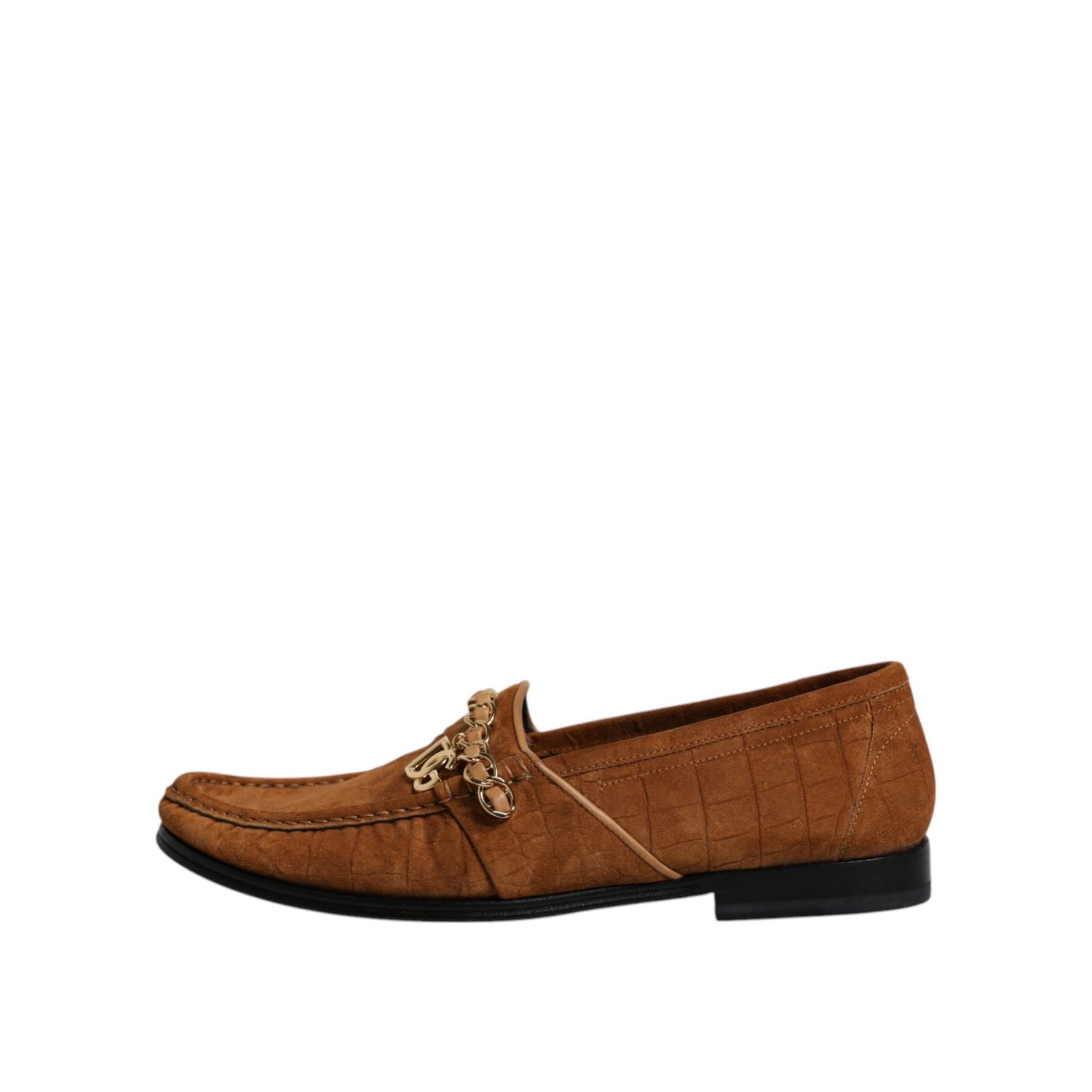 Dolce & Gabbana Brown Suede Leather Loafers Dress Shoes