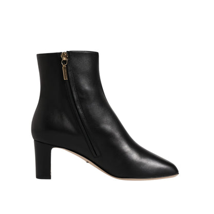 Dolce & Gabbana Black Jackie Leather Mid Calf Boots Shoes