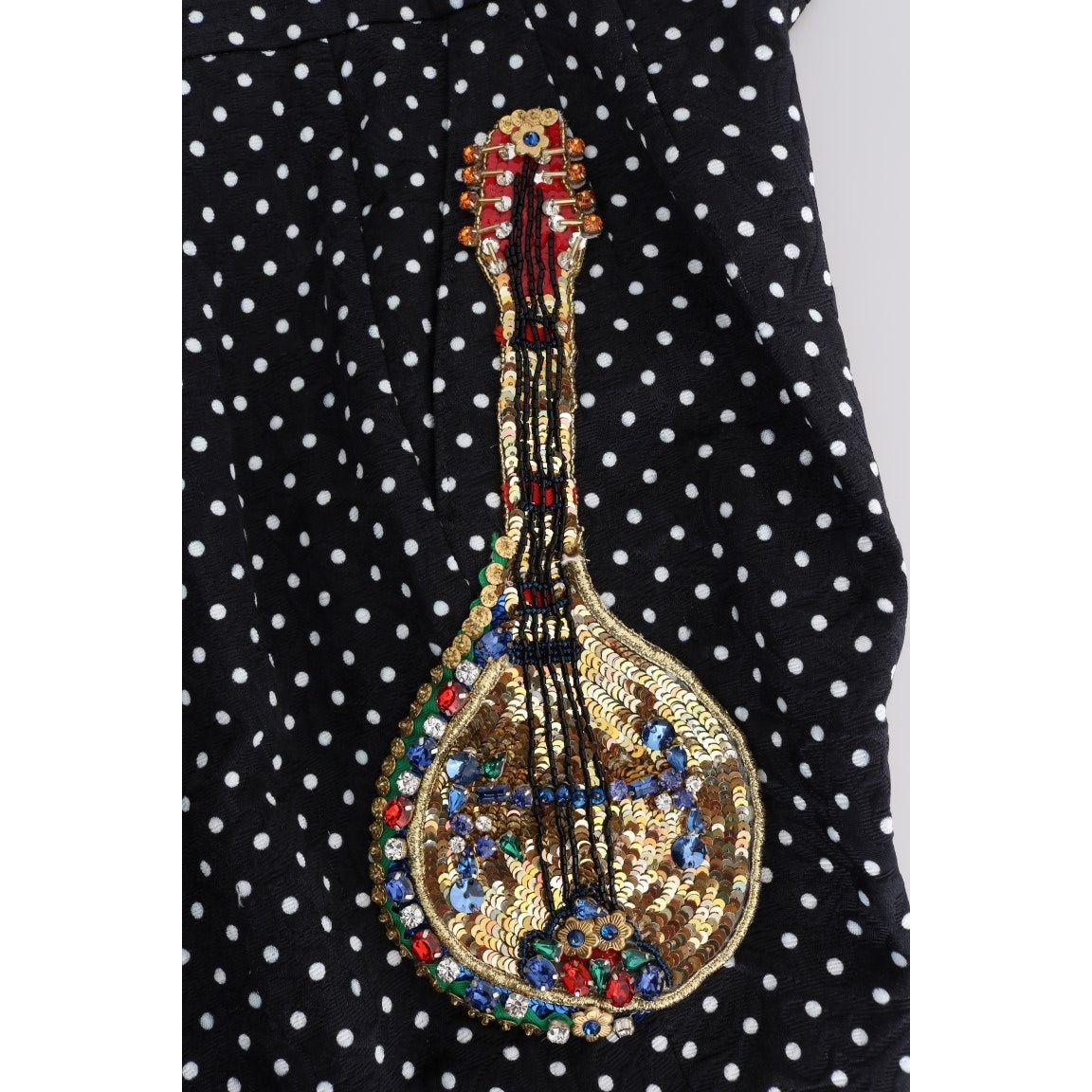 优雅圆点缀饰长裤