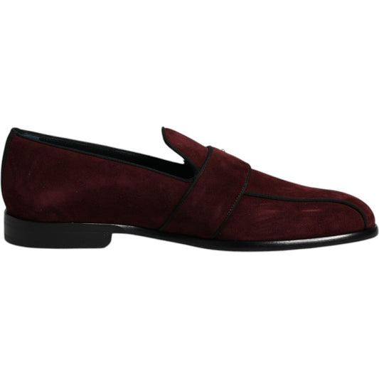 Dolce & Gabbana Dolce & Gabbana Bordeaux Suede Loafers Formal Men Dress Shoes MV6620-41 1728,67345645728,Bordeaux,Dolce & Gabbana,EU41/US8,Loafers - Men - Shoes,Material: 90% Goat Leather 6% Viscose 4% Cotton (suede),Men,Men - Shoes,Preowned / Defect,Shoe
