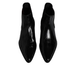 Dolce & Gabbana Black Leather Chelsea Men Ankle Boots Shoes
