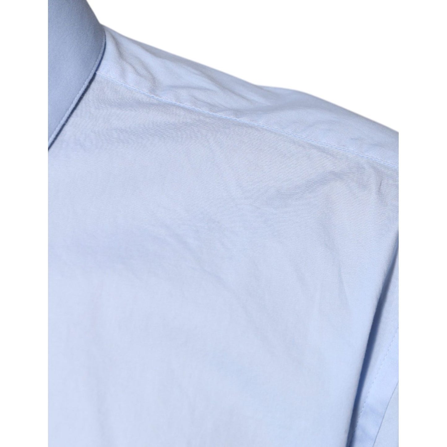 Dolce & Gabbana Light Blue Cotton Slim Fit MARTINI Dress Shirt