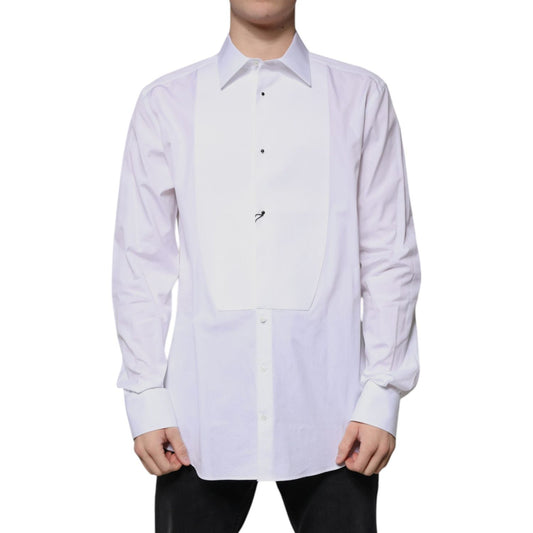 Dolce & Gabbana White Bib Cotton Poplin GOLD Formal Shirt 1728,67345645728,Clothing,Dolce & Gabbana,IT37 | XS,Material: 100% Cotton,Men,Men - Clothing,New with tags,Shirts - Men - Clothing,White Dolce & Gabbana TSH87332-37