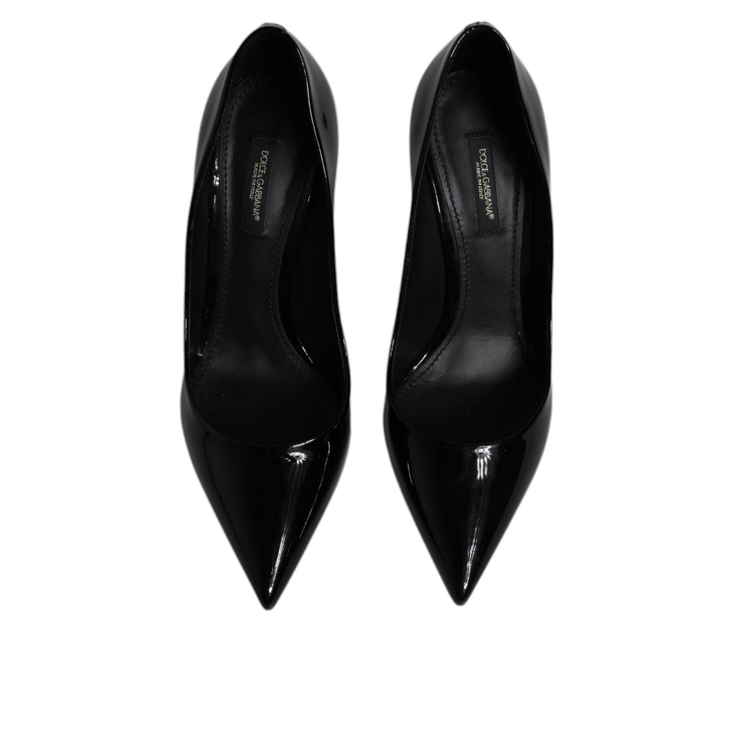 Dolce & Gabbana Black Patent Leather High Heels Pumps Shoes