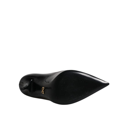 Dolce & Gabbana Black Patent Leather High Heels Pumps Shoes